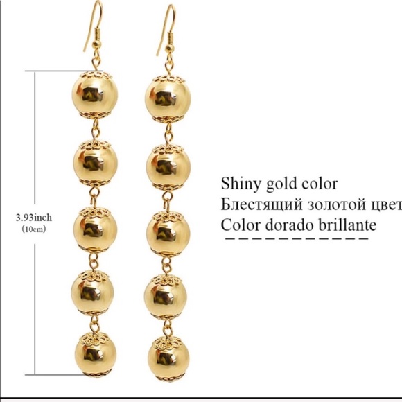 Fashionable Tiered Ball Earrings - Picture 5 of 5